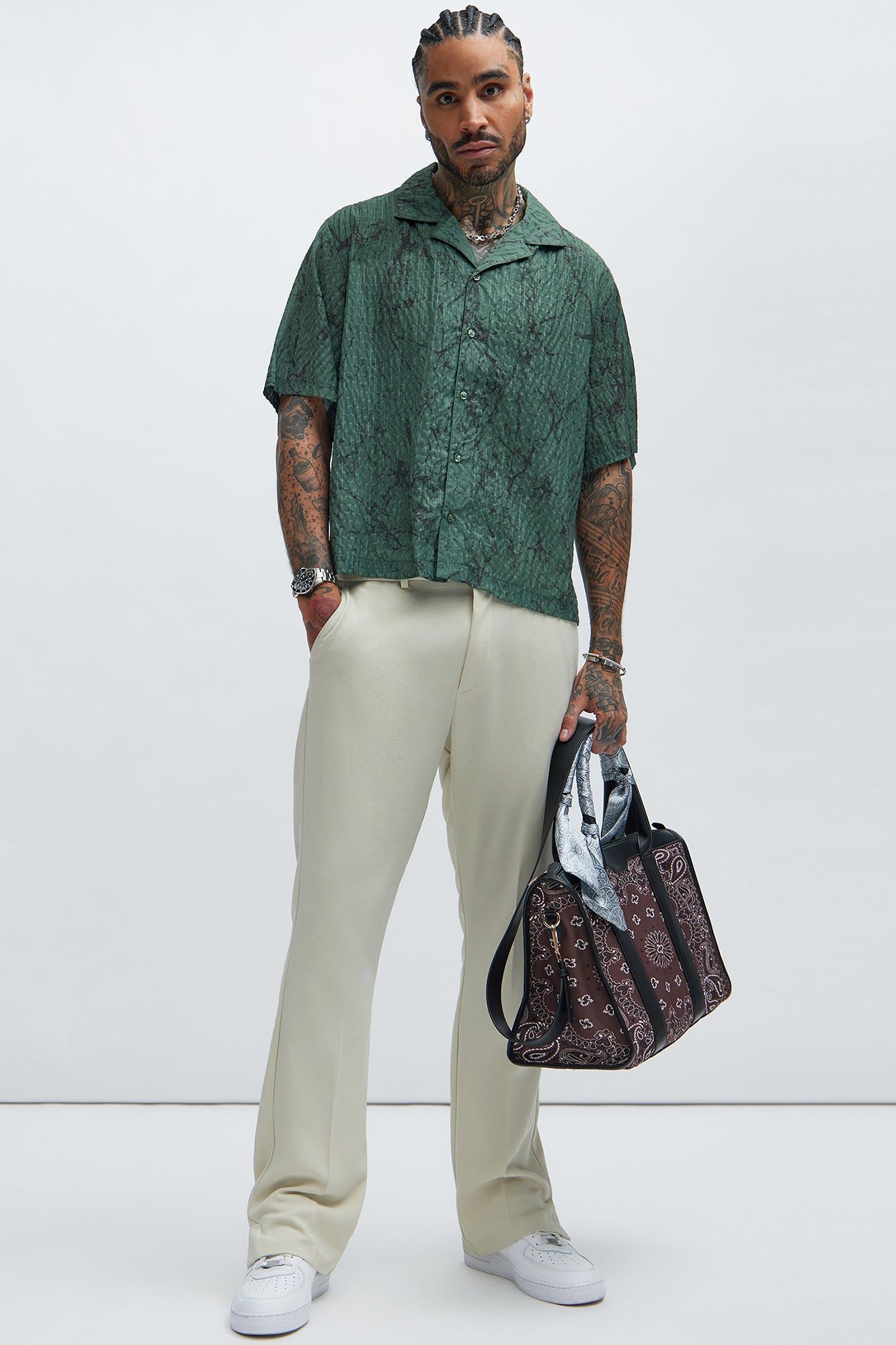 Bayou Textured Shirt - Olive sold by Fashion Nova product image thumbnail 2