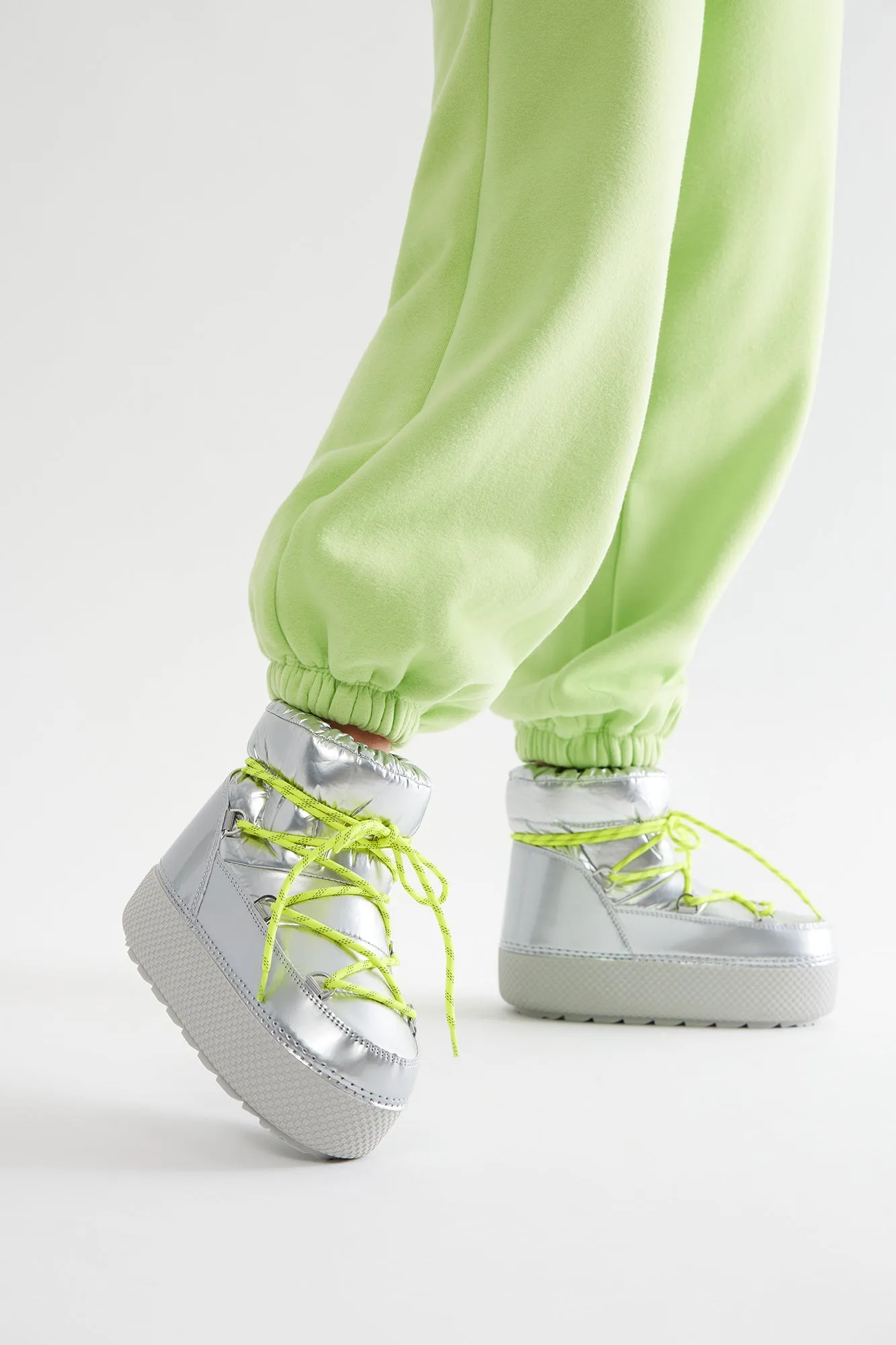 Hit The Snow Platform Booties - Silver sold by Fashion Nova product image thumbnail 2