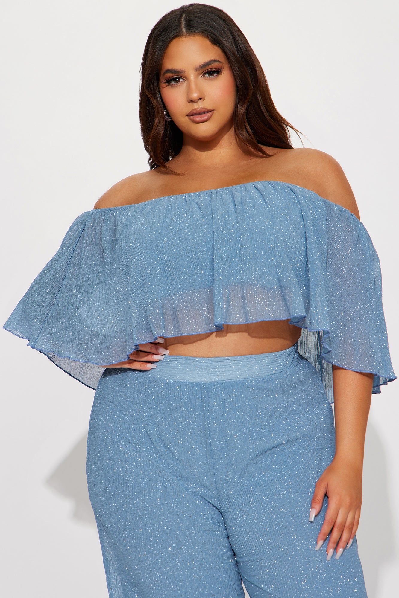 Serenity Shine Pant Set - Light Blue sold by Fashion Nova product image thumbnail 2