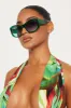 Lucky Girl Syndrome Sunglasses - Green sold by Fashion Nova