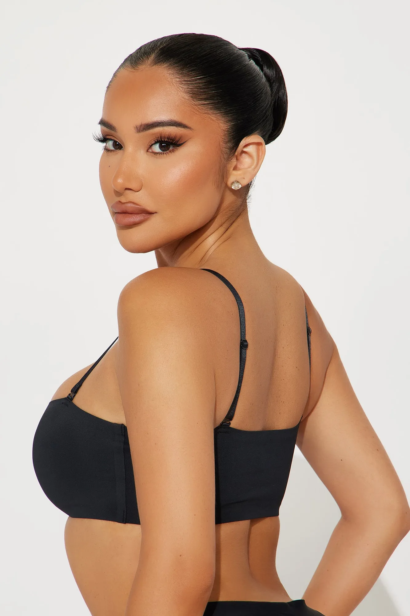Barely There Micro Shine Bandeau Bralette - Black sold by Fashion Nova product image thumbnail 3