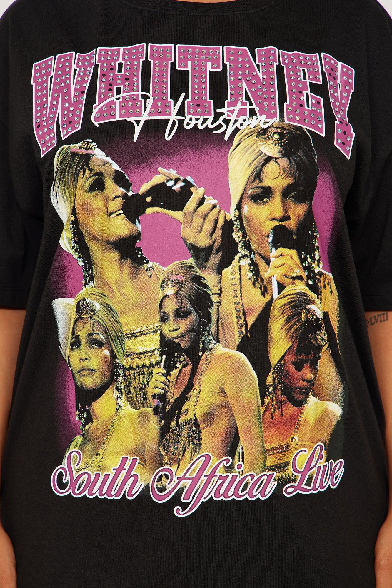 Whitney Houston Rhinestone Tshirt - Black sold by Fashion Nova product image thumbnail 3