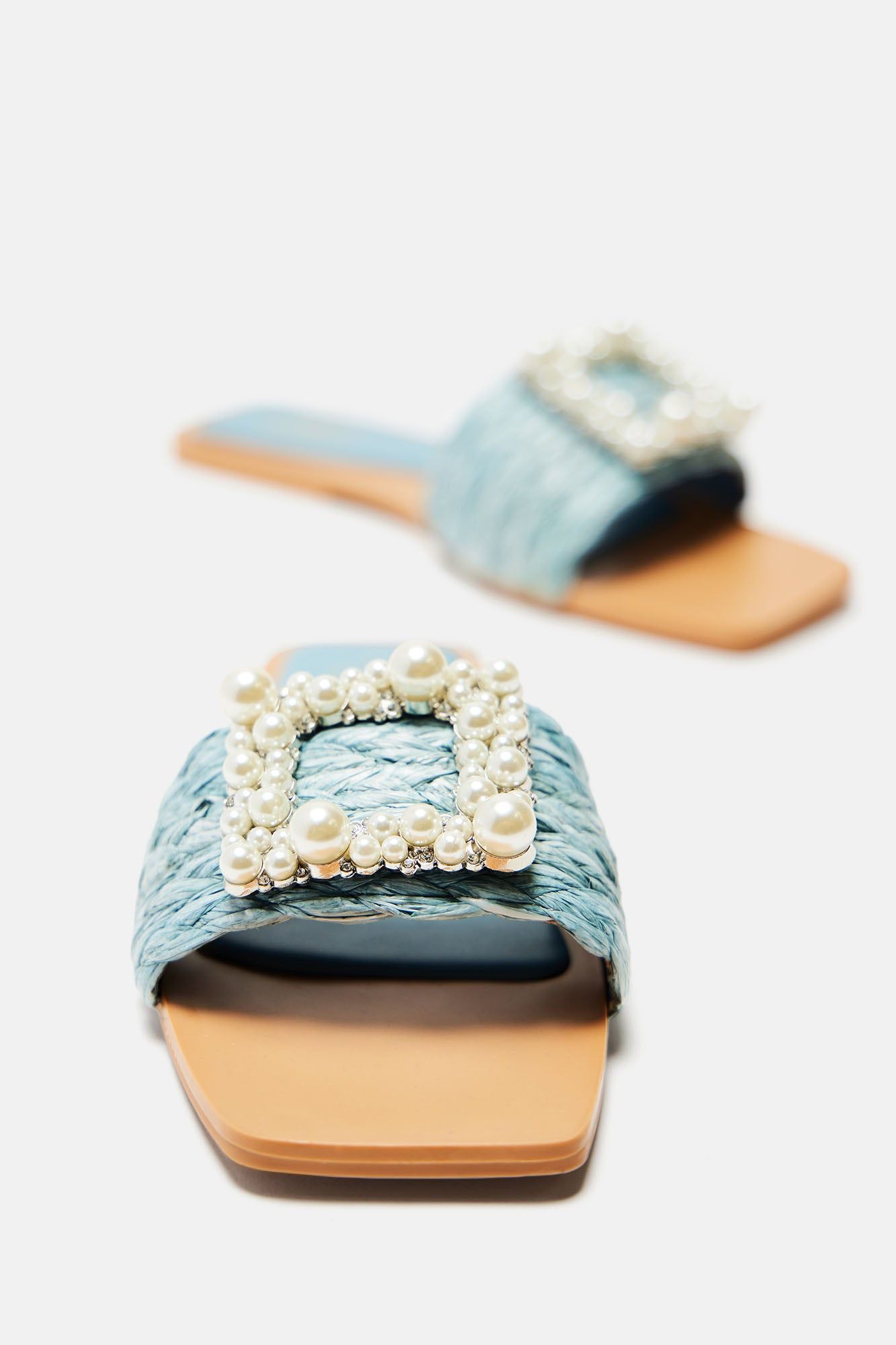 Kristy Pearl Detail Sandals - Blue sold by Fashion Nova product image thumbnail 4