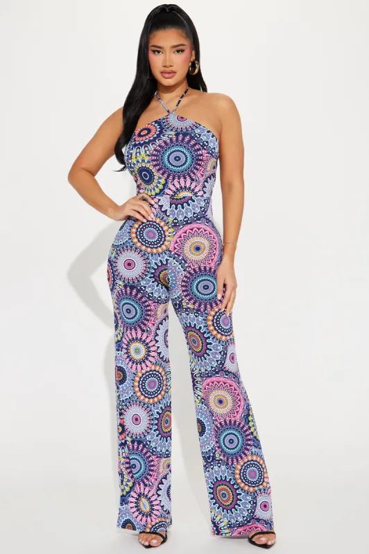 Without Wings Jumpsuit - Blue/combo sold by Fashion Nova