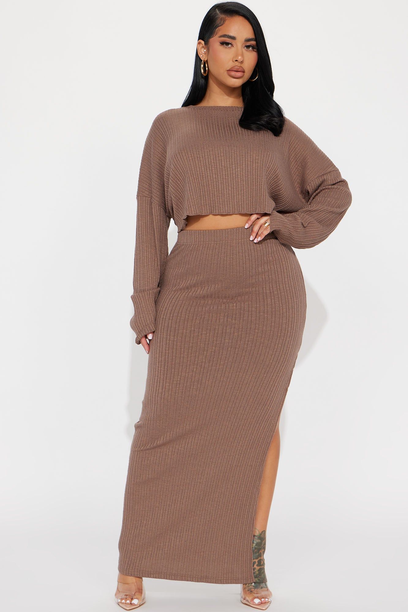 Marianna Skirt Set - Mocha sold by Fashion Nova