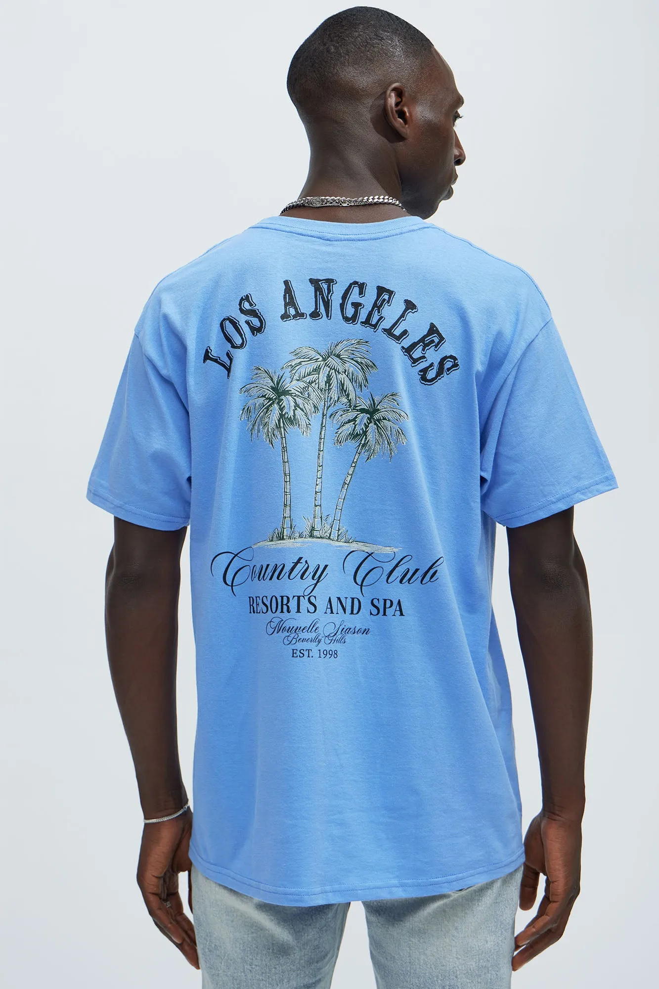 LA Country Club Resort Short Sleeve Tee - Light Blue sold by Fashion Nova product image thumbnail 5