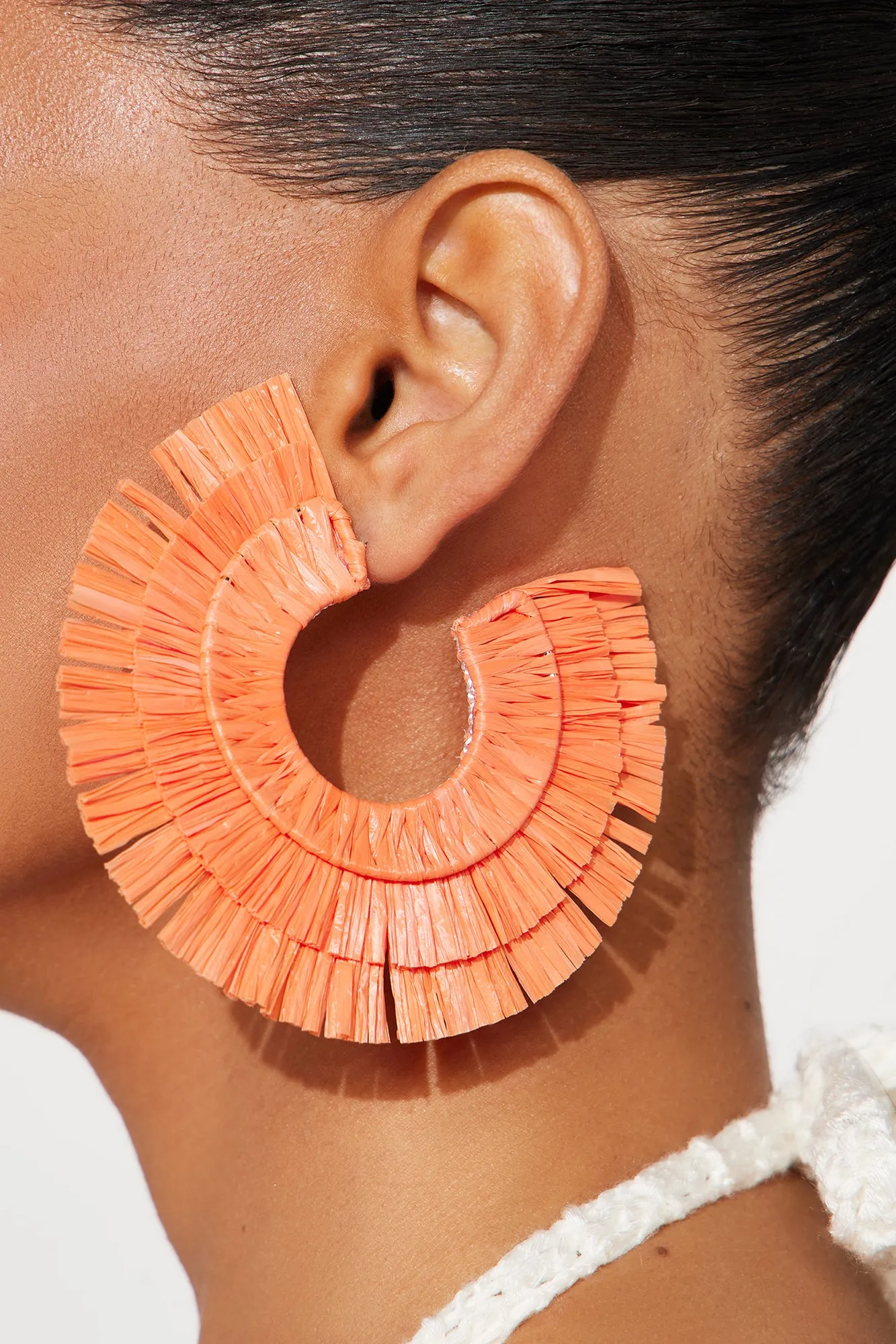 Basking In The Rays Hoop Earrings - Orange sold by Fashion Nova