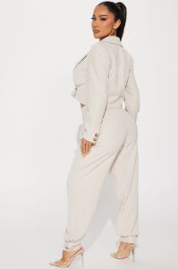 Top Tiered Blazer Pant Set - Cream sold by Fashion Nova