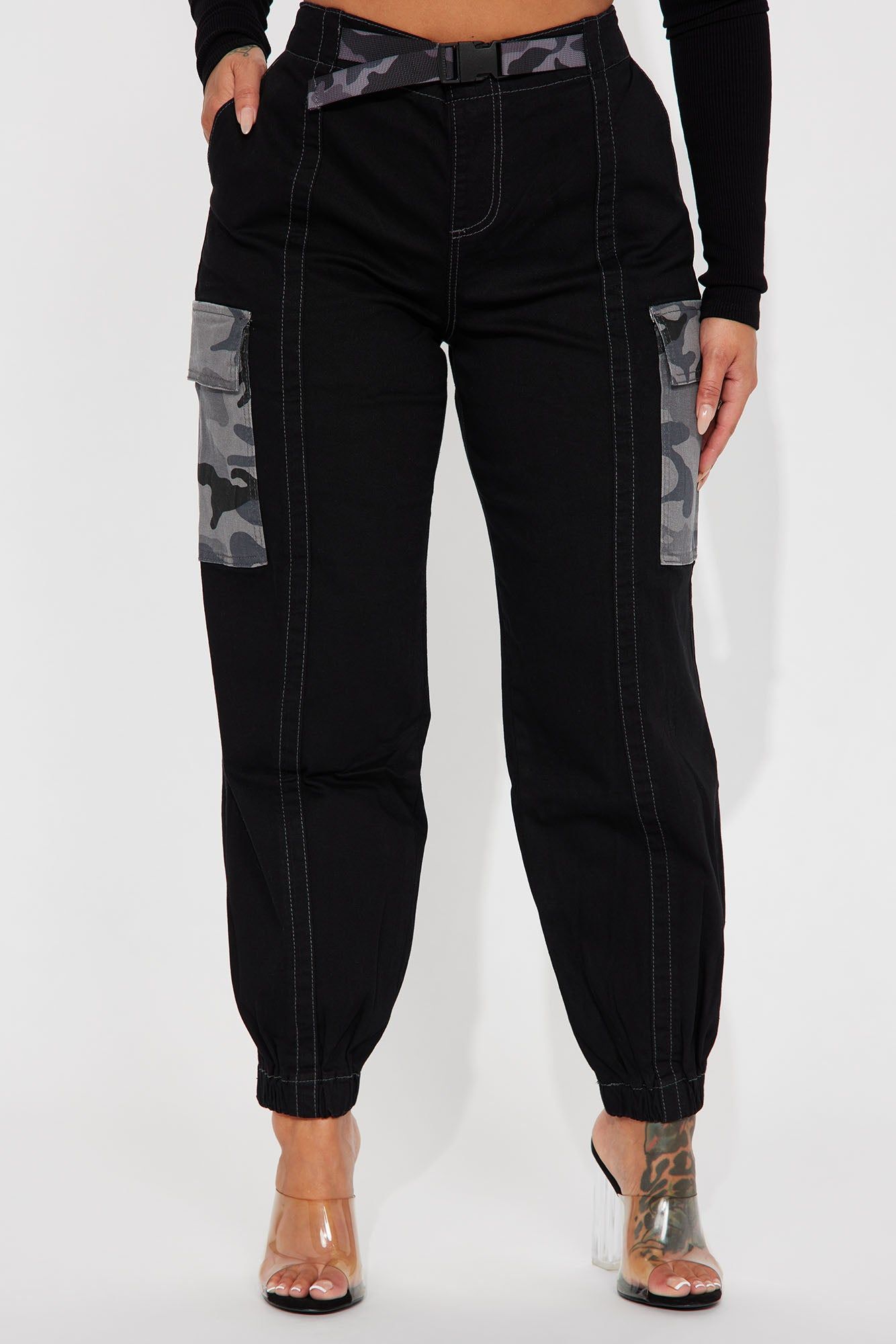 Losing It Cargo Jogger - Black sold by Fashion Nova product image thumbnail 2