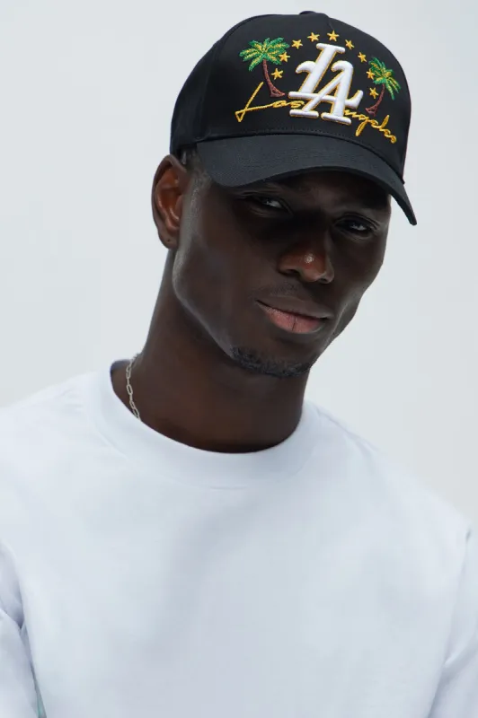 La Palm Trees Snapback Hat - Black sold by Fashion Nova