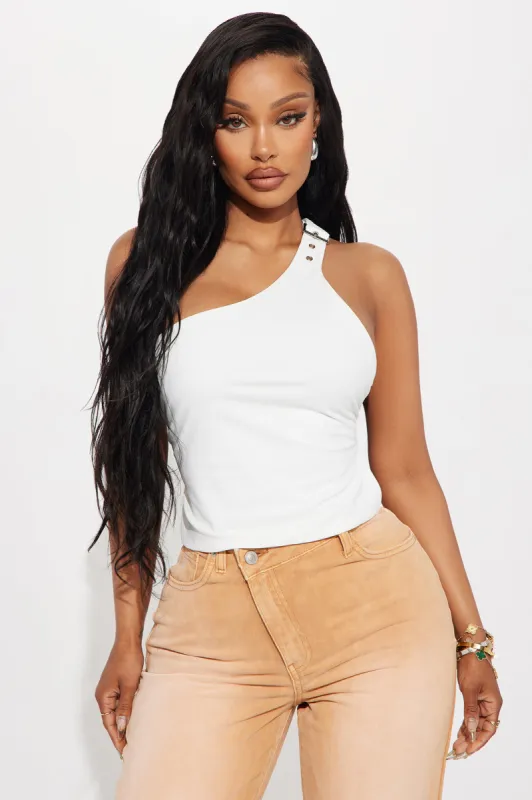 Raven Buckle Backless Top - Ivory sold by Fashion Nova