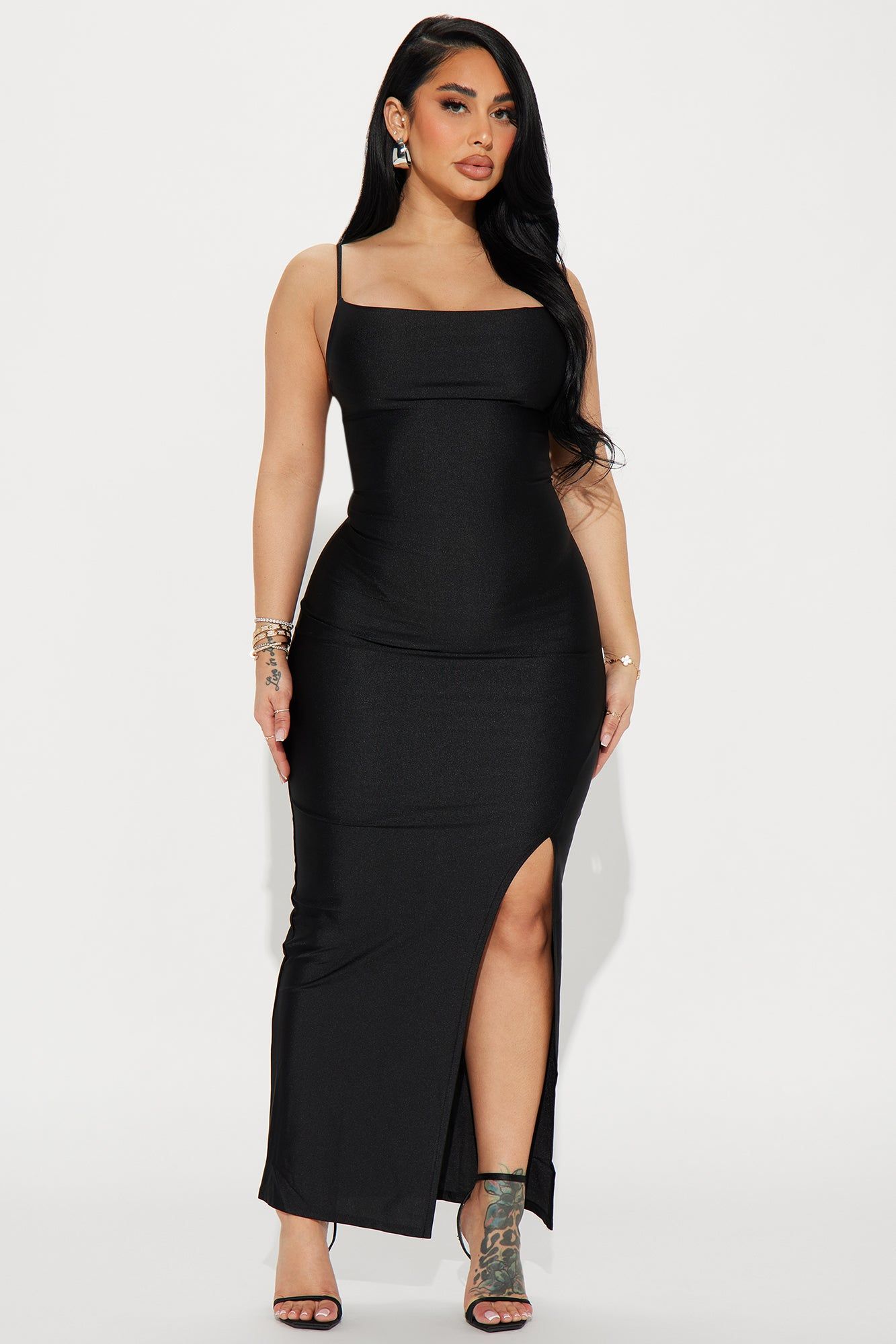 Don't Be Fooled Maxi Dress - Black sold by Fashion Nova
