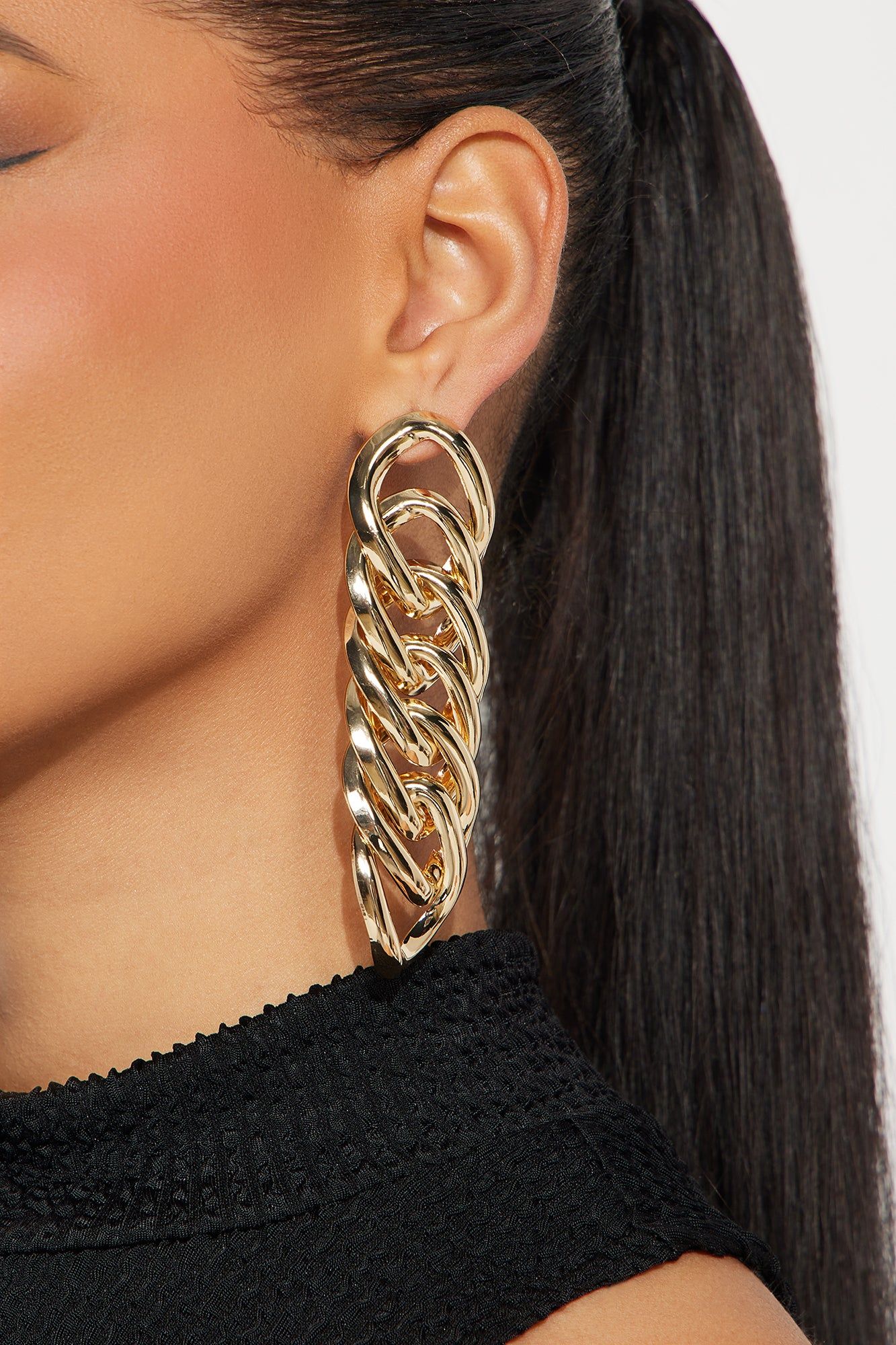 Trying To Reach You Earrings - Gold sold by Fashion Nova