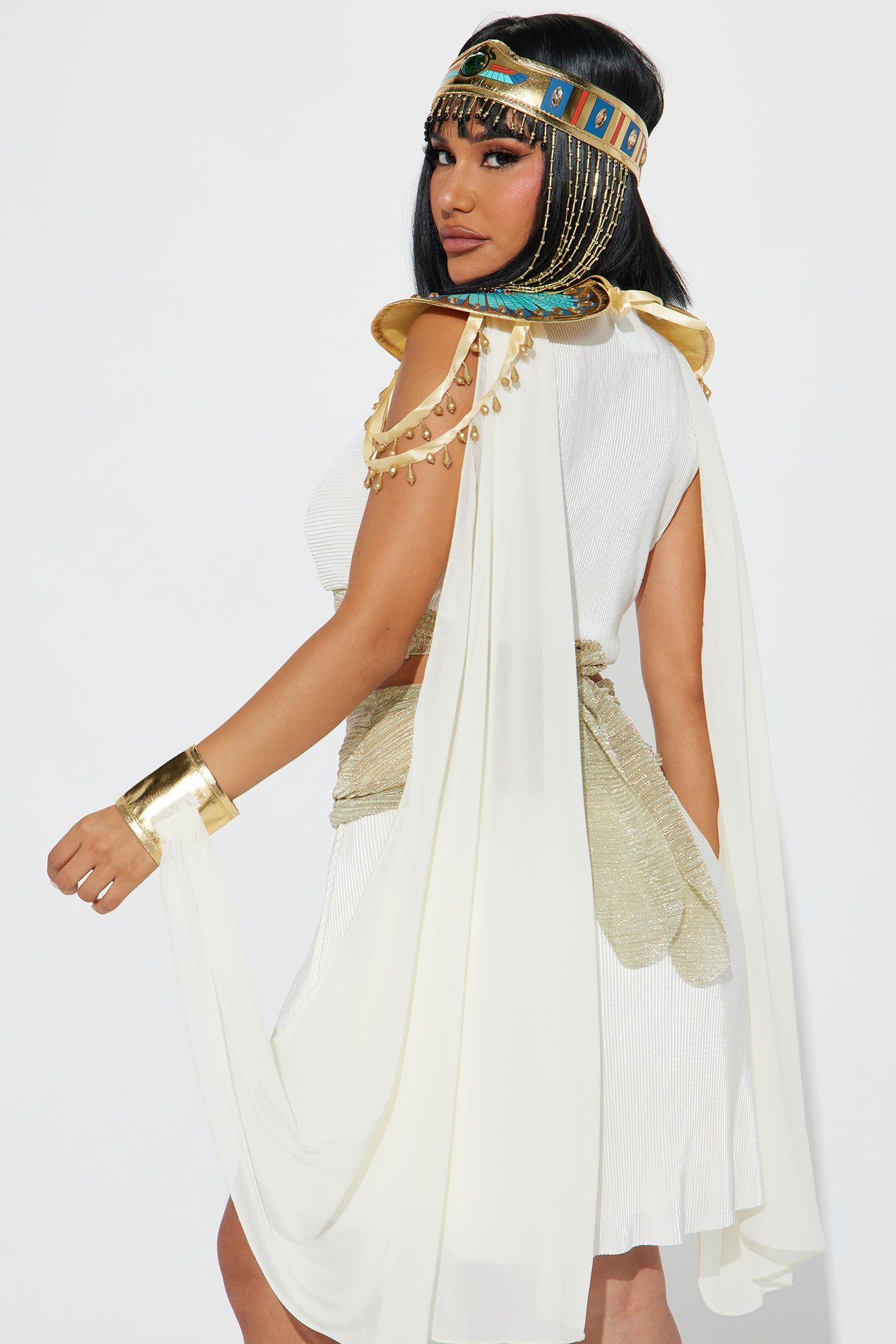 Pharaoh Of The Nile 6 Piece Costume Set - White/Gold sold by Fashion Nova product image thumbnail 3