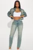 All My Life Tinted Carpenter Jeans - Vintage Wash sold by Fashion Nova