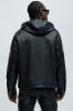 Royce Faux Leather Pullover Jacket - Black sold by Fashion Nova