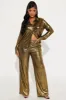 Iris Metallic Pant Set - Gold sold by Fashion Nova