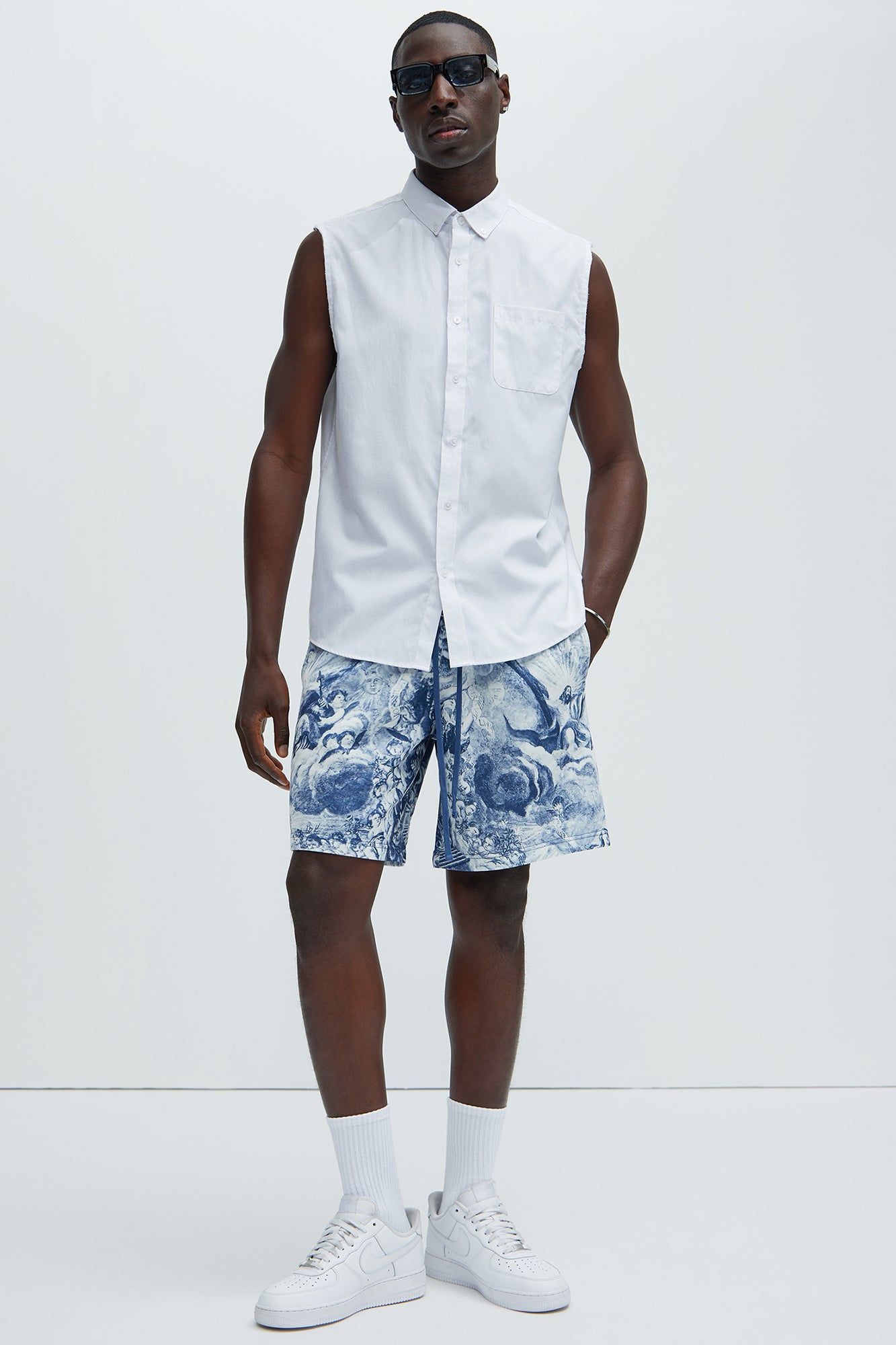 Tyson Renaissance Shorts - Blue/combo sold by Fashion Nova product image thumbnail 2