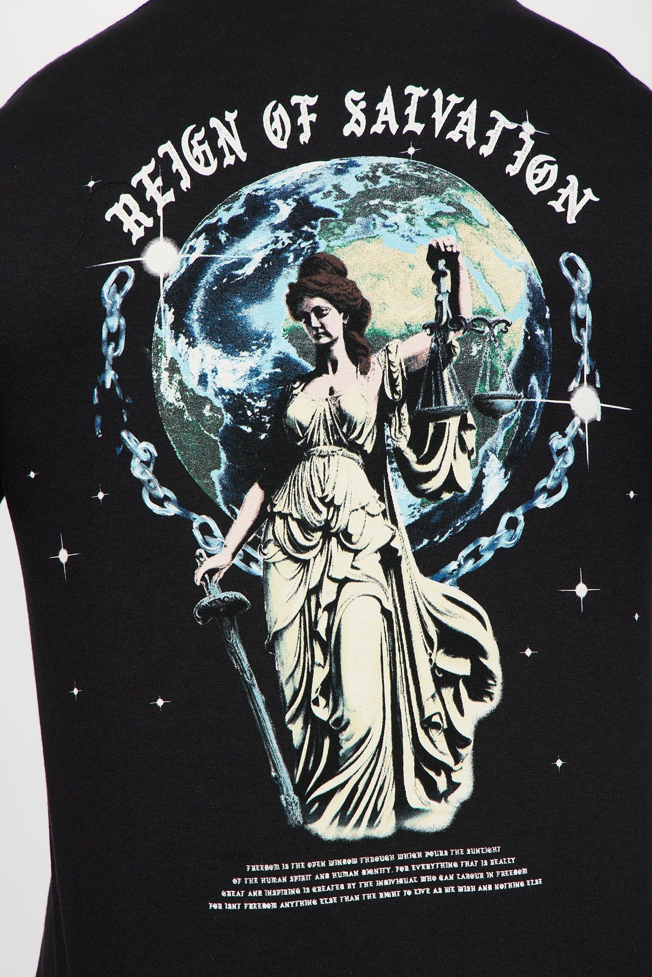 Reign Of Salvation Short Sleeve Tee - Black sold by Fashion Nova product image thumbnail 6