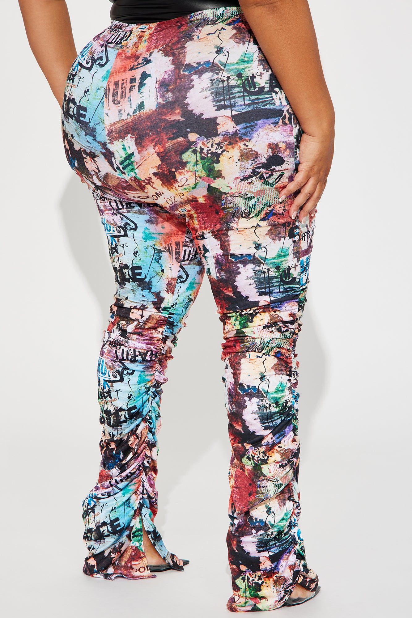 A Lifestyle Stacked Pant - Multi Color sold by Fashion Nova product image thumbnail 8