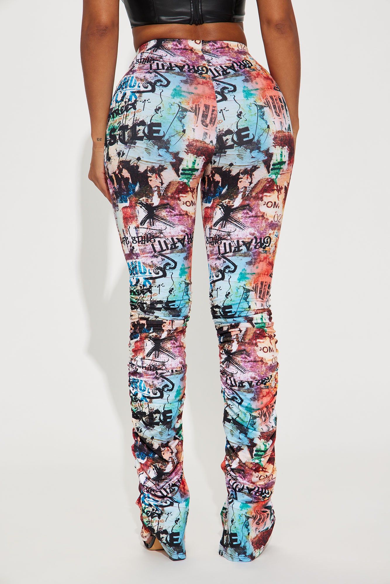 A Lifestyle Stacked Pant - Multi Color sold by Fashion Nova product image thumbnail 4
