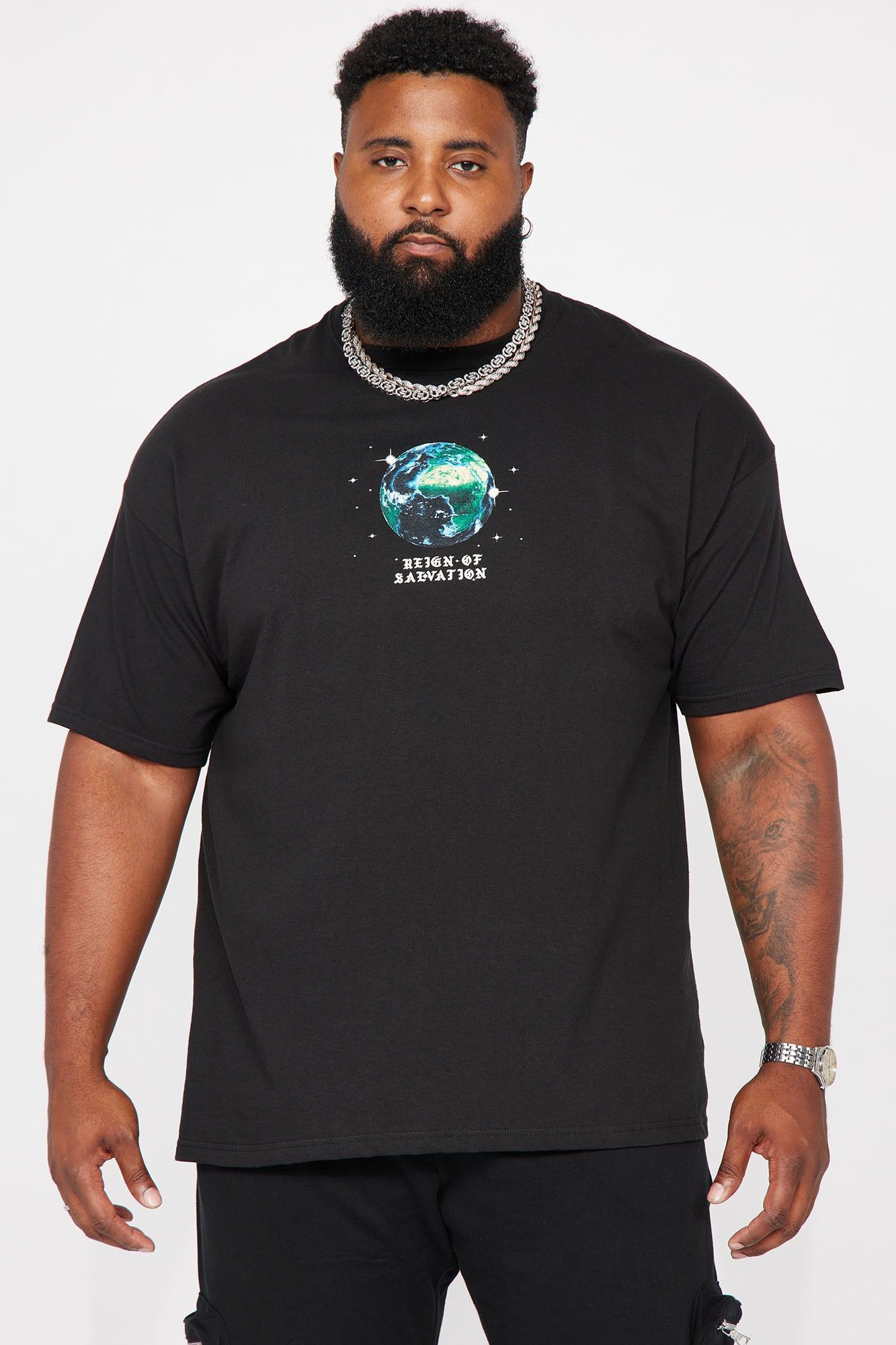 Reign Of Salvation Short Sleeve Tee - Black sold by Fashion Nova product image thumbnail 8