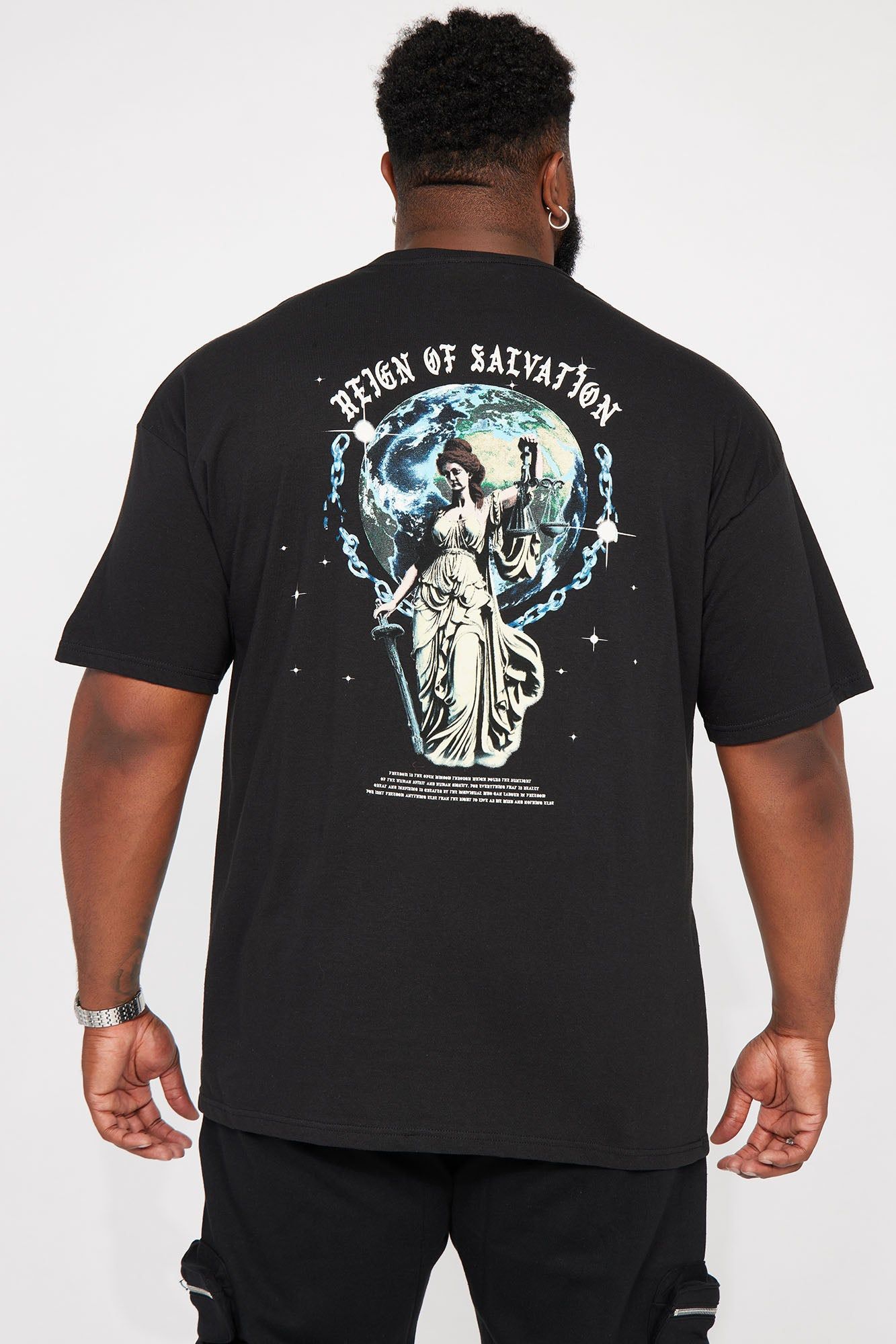 Reign Of Salvation Short Sleeve Tee - Black sold by Fashion Nova product image thumbnail 2