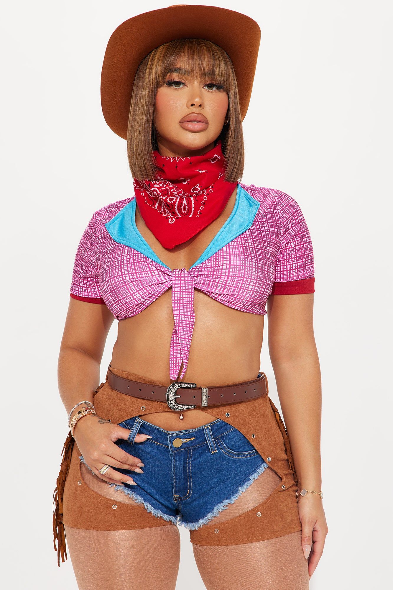 Sassy Outlaw 6 Piece Costume Set - Brown/combo sold by Fashion Nova product image thumbnail 2