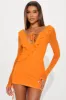 Don't Call Mesh Micro Mini Dress - Orange sold by Fashion Nova