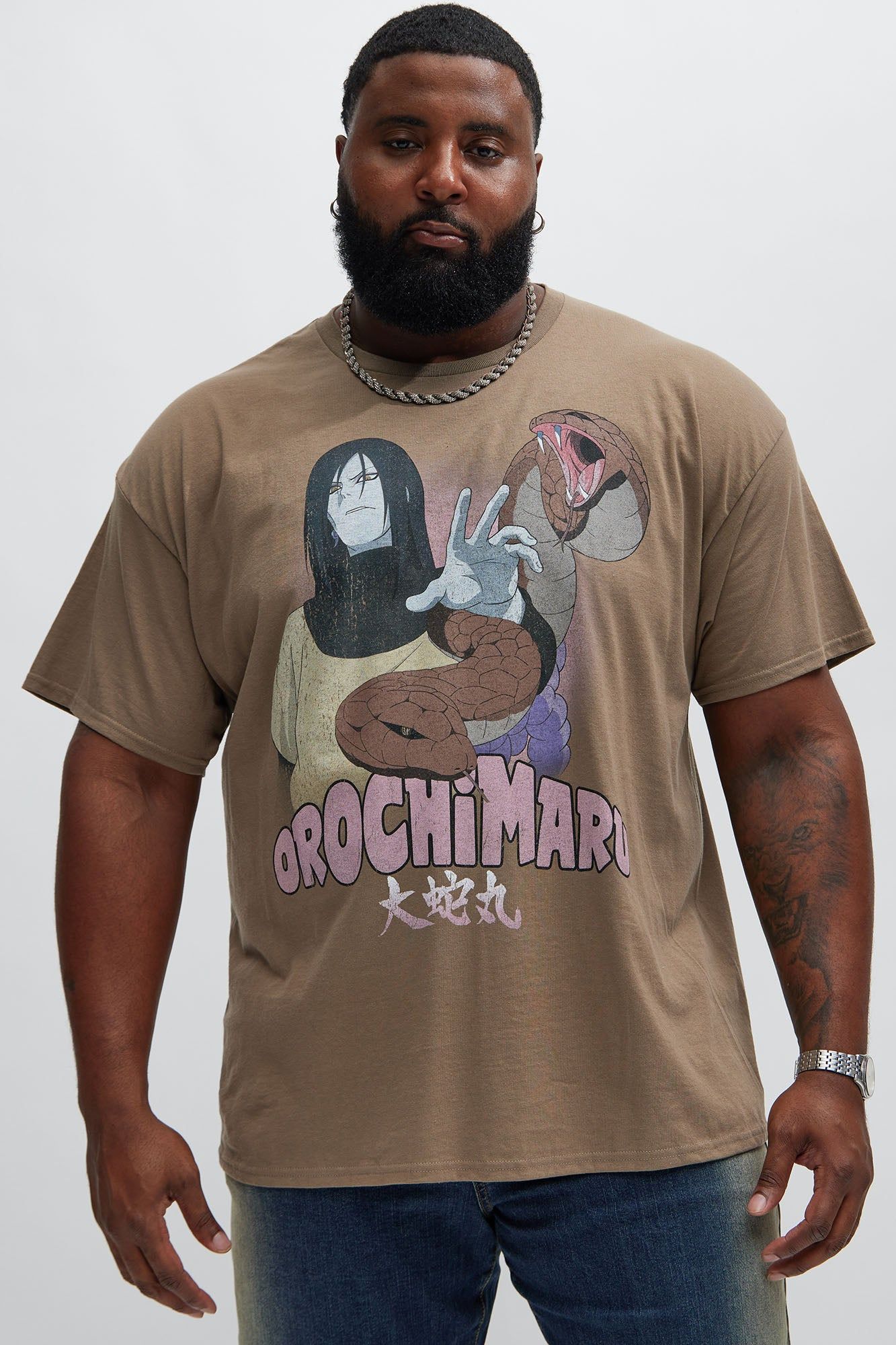 Naruto Orochimaru Short Sleeve Tee - Tan sold by Fashion Nova product image thumbnail 4