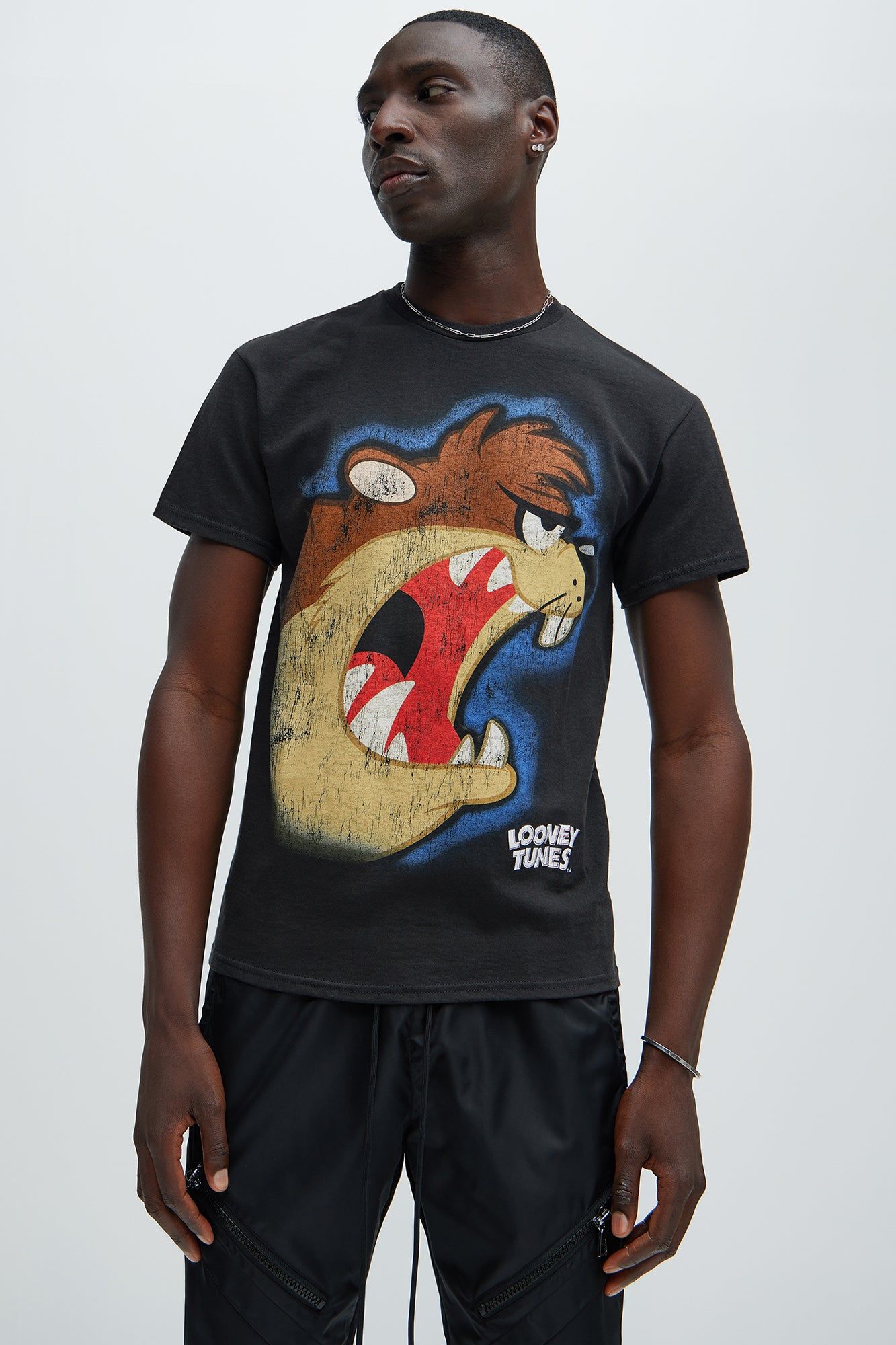 Big Face Taz Short Sleeve Tee - Black sold by Fashion Nova