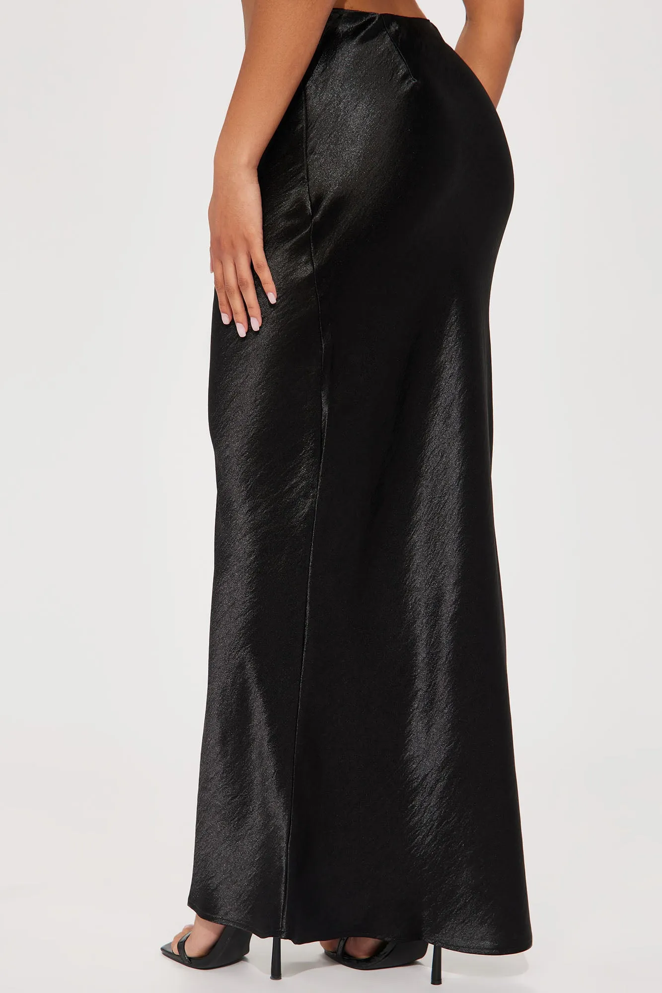Sweet Love Satin Maxi Skirt - Black sold by Fashion Nova product image thumbnail 3