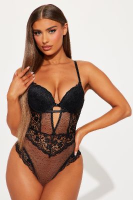 Kiss Me Lace Teddy - Black sold by Fashion Nova