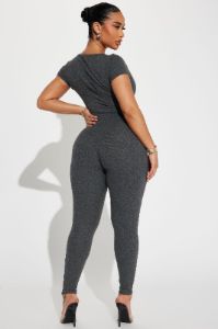 Londyn Jumpsuit - Charcoal sold by Fashion Nova