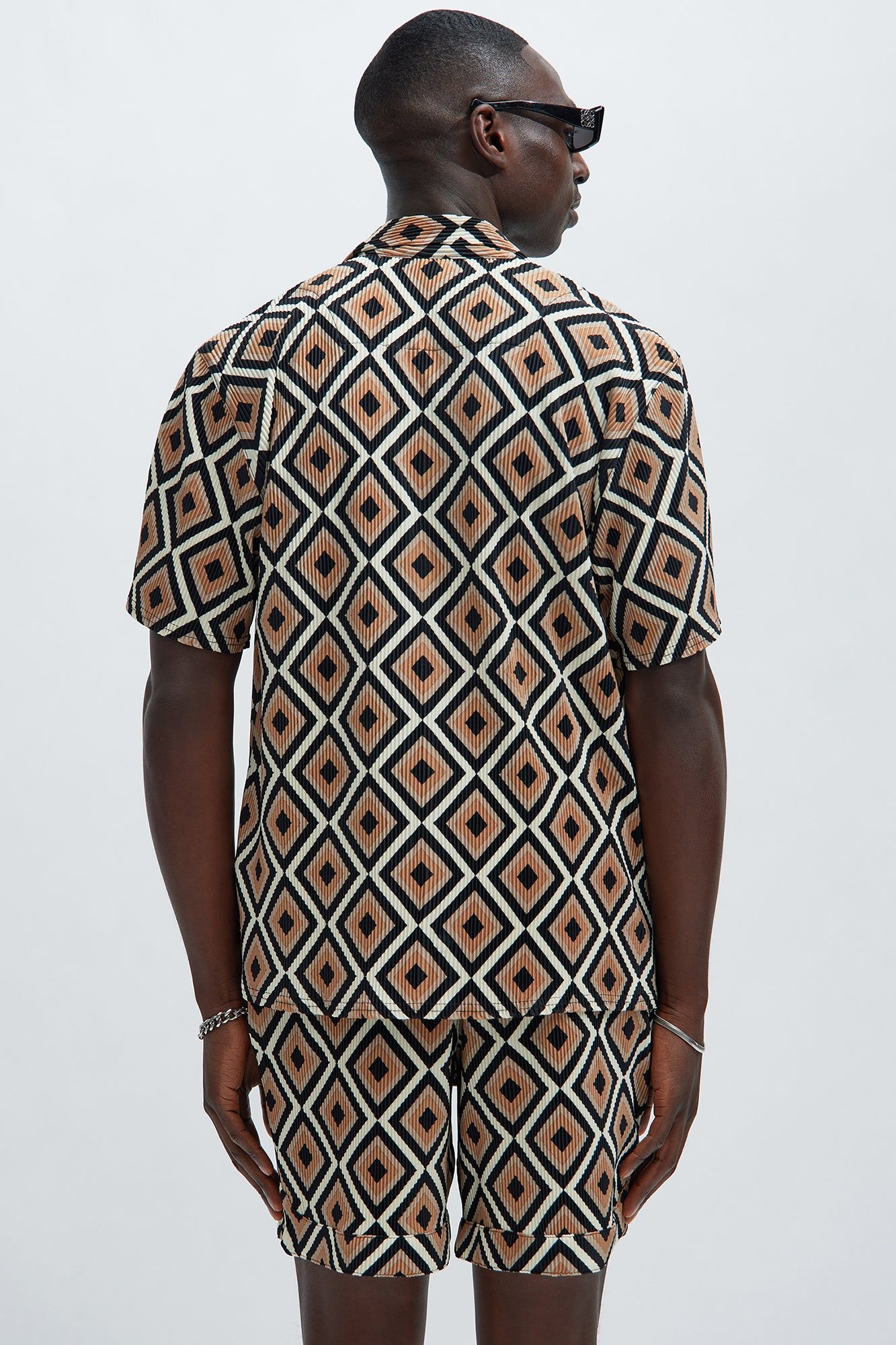 Iconic Geometric Shirt - Natural/Combo sold by Fashion Nova product image thumbnail 4