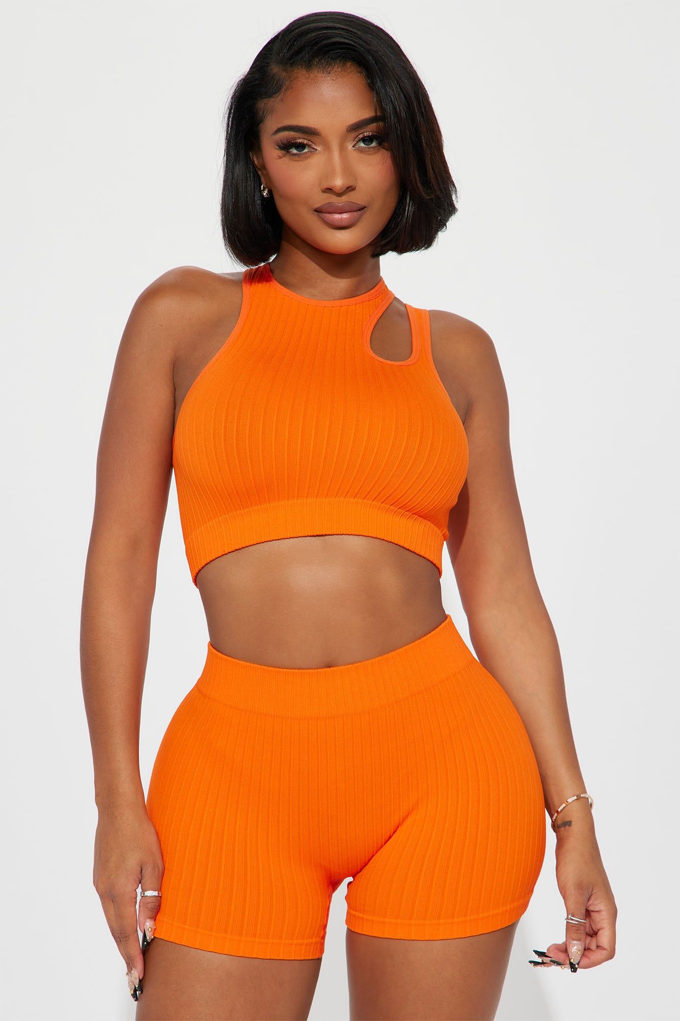 Can't Cut Me Off Short Set - Orange sold by Fashion Nova product image thumbnail 2