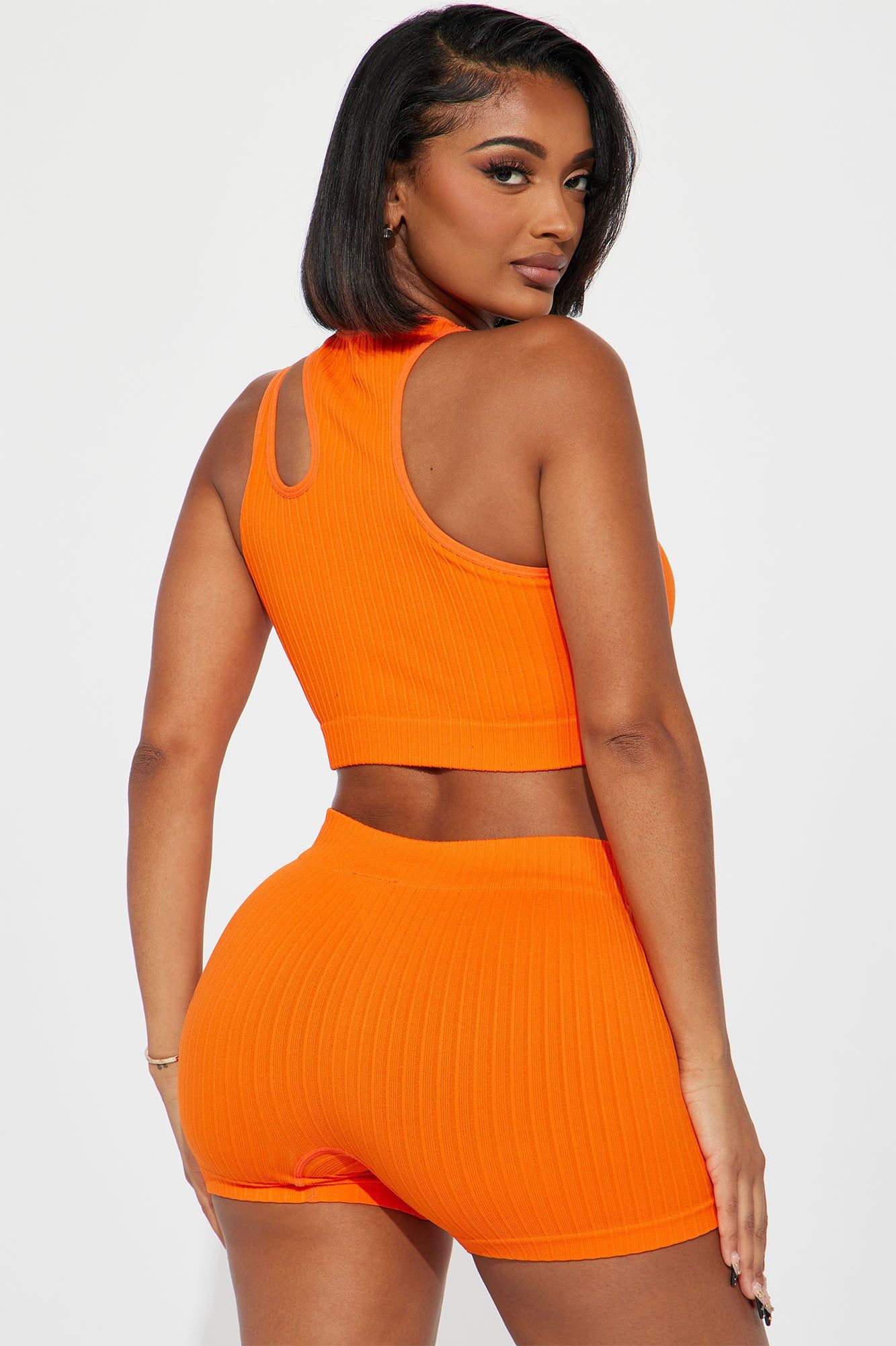 Can't Cut Me Off Short Set - Orange sold by Fashion Nova product image thumbnail 3