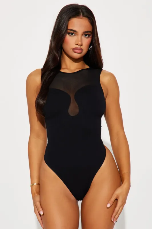 Desiree Seamless Bodysuit - Black sold by Fashion Nova