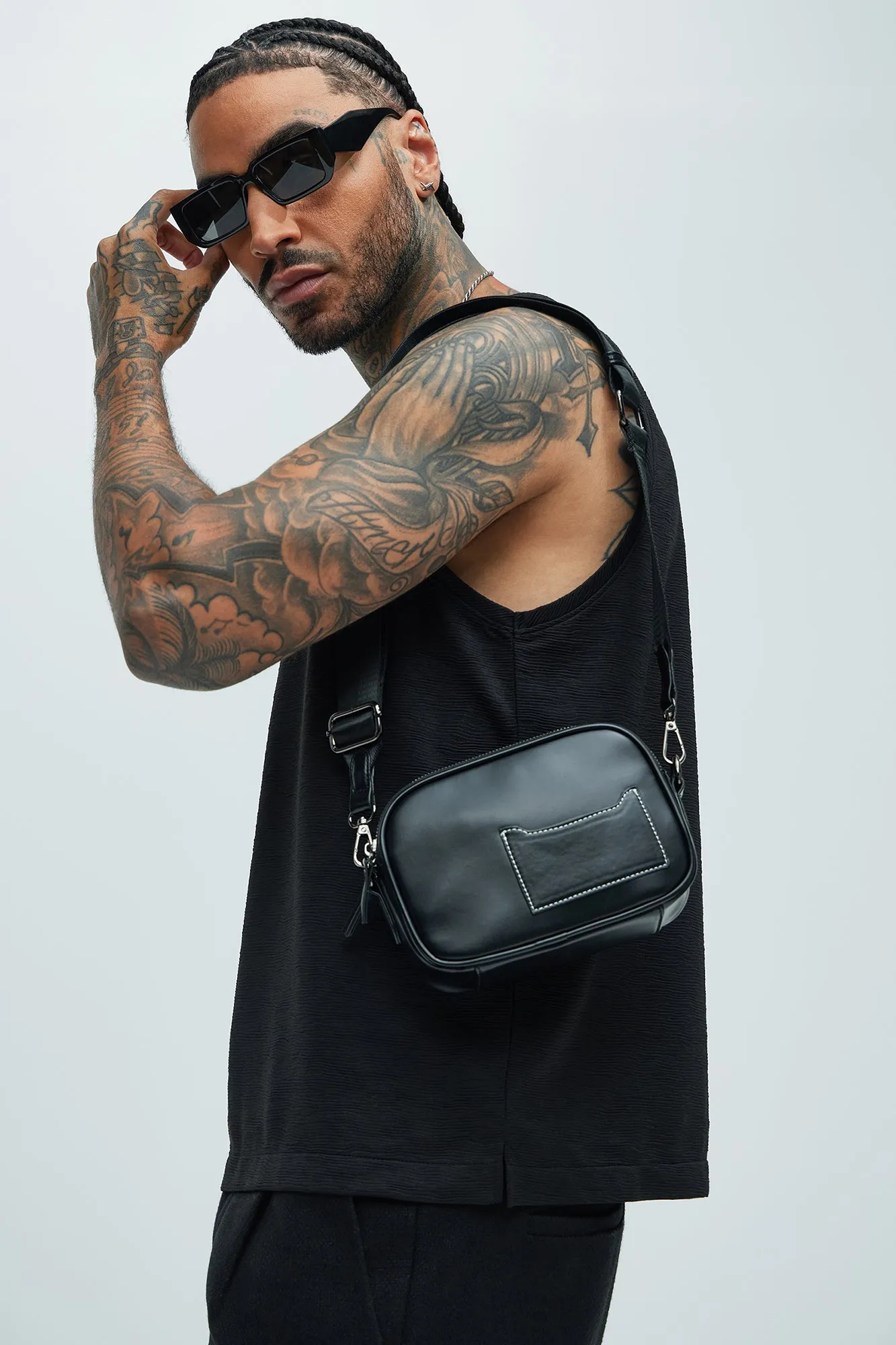 Feature Me Faux Leather Crossbody Bag - Black sold by Fashion Nova product image thumbnail 2