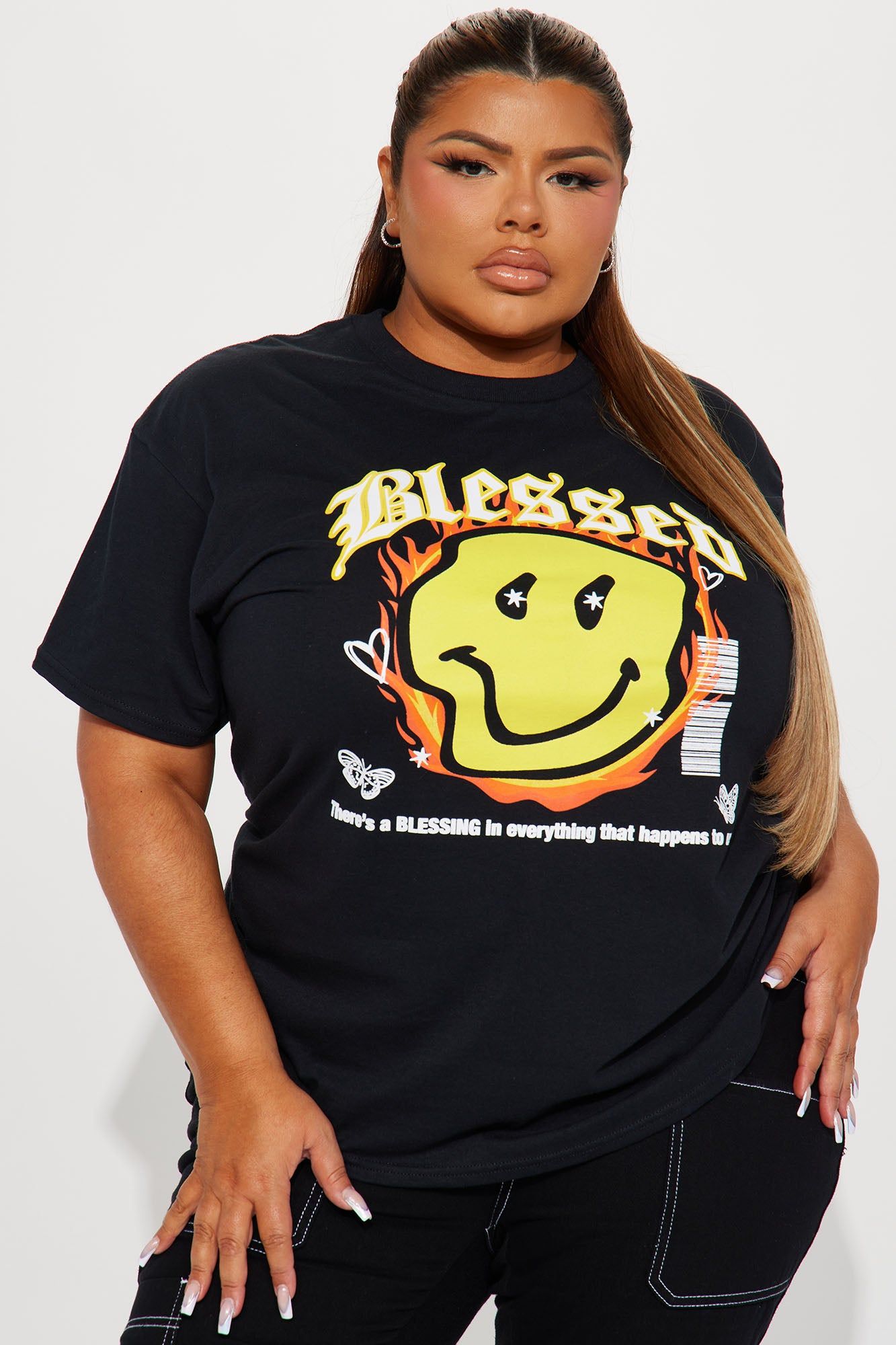 Blessed Smile Graphic Tee - Black sold by Fashion Nova product image thumbnail 4