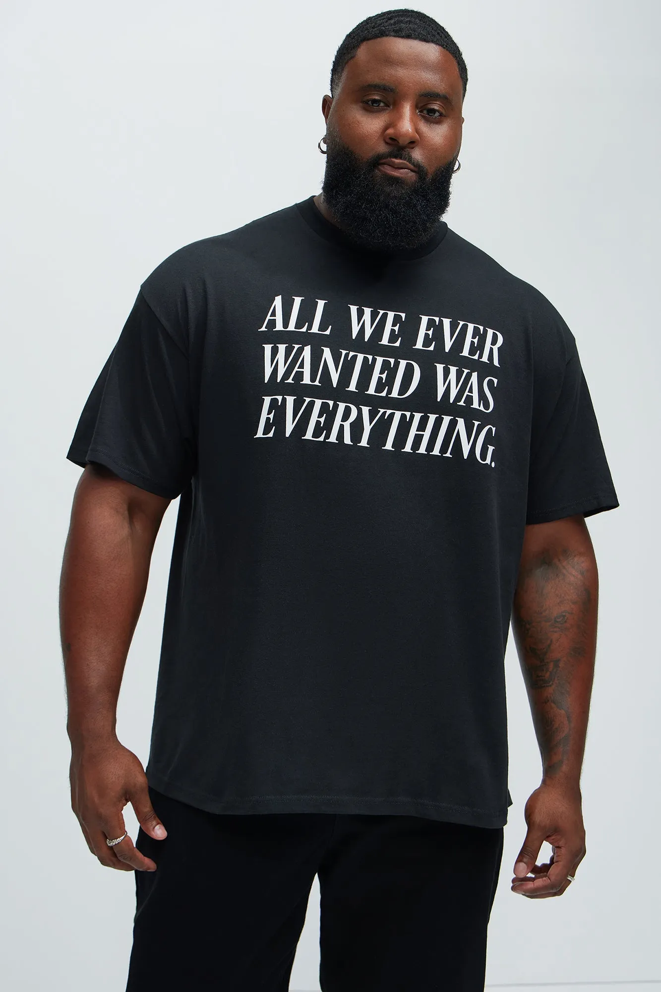 All We Ever Wanted Short Sleeve Tee - Black sold by Fashion Nova