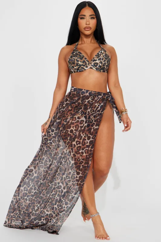 Adorn By You Cover Up Skirt - Leopard sold by Fashion Nova
