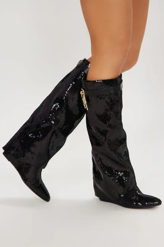 Big City Dreams Booties - Black/combo sold by Fashion Nova