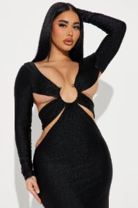 Adrienne Cut Out Maxi Dress - Black sold by Fashion Nova