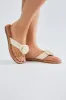 Final Rose Flip Flops - Beige sold by Fashion Nova