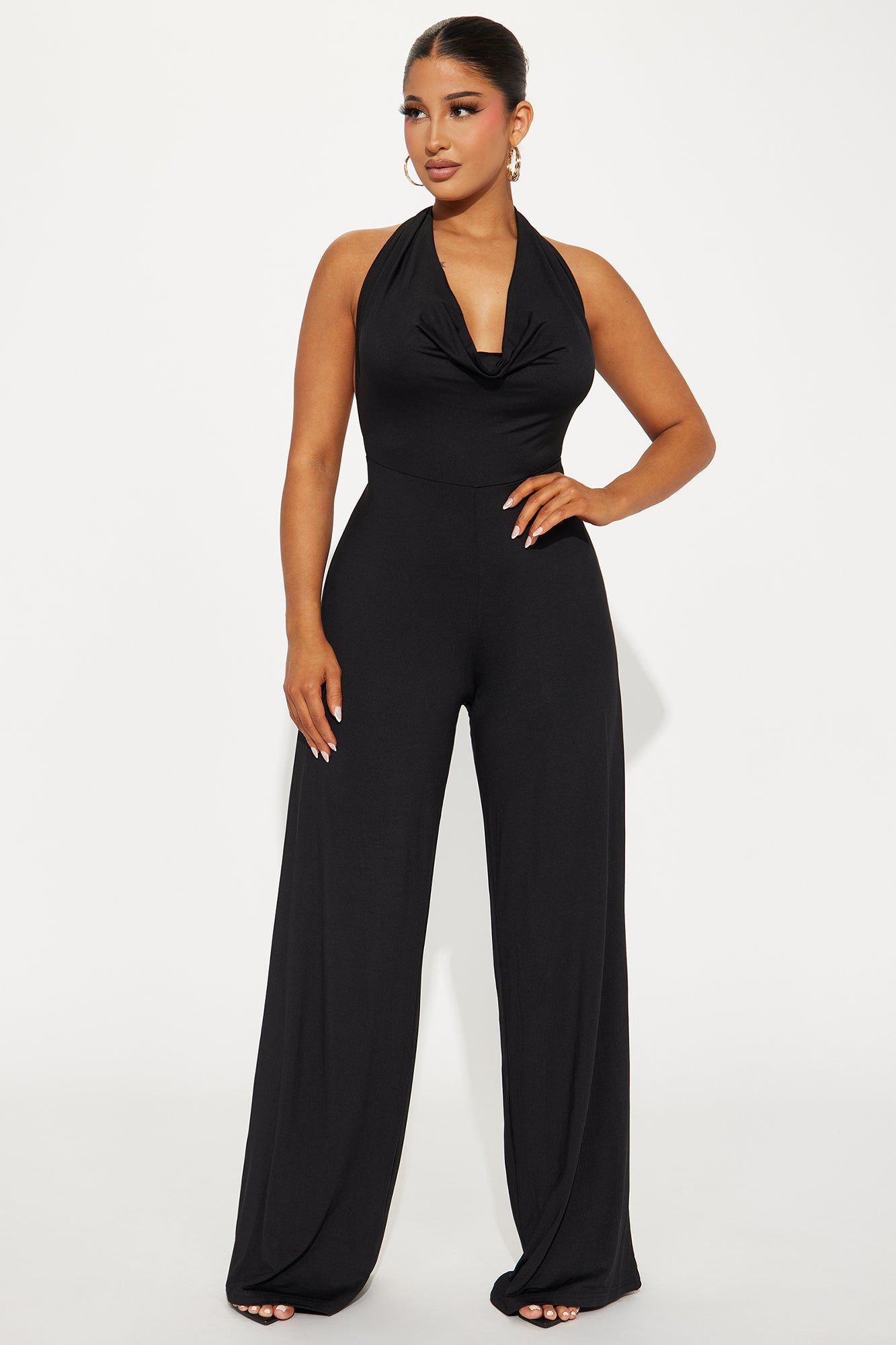 Curious Woman Jumpsuit - Black sold by Fashion Nova