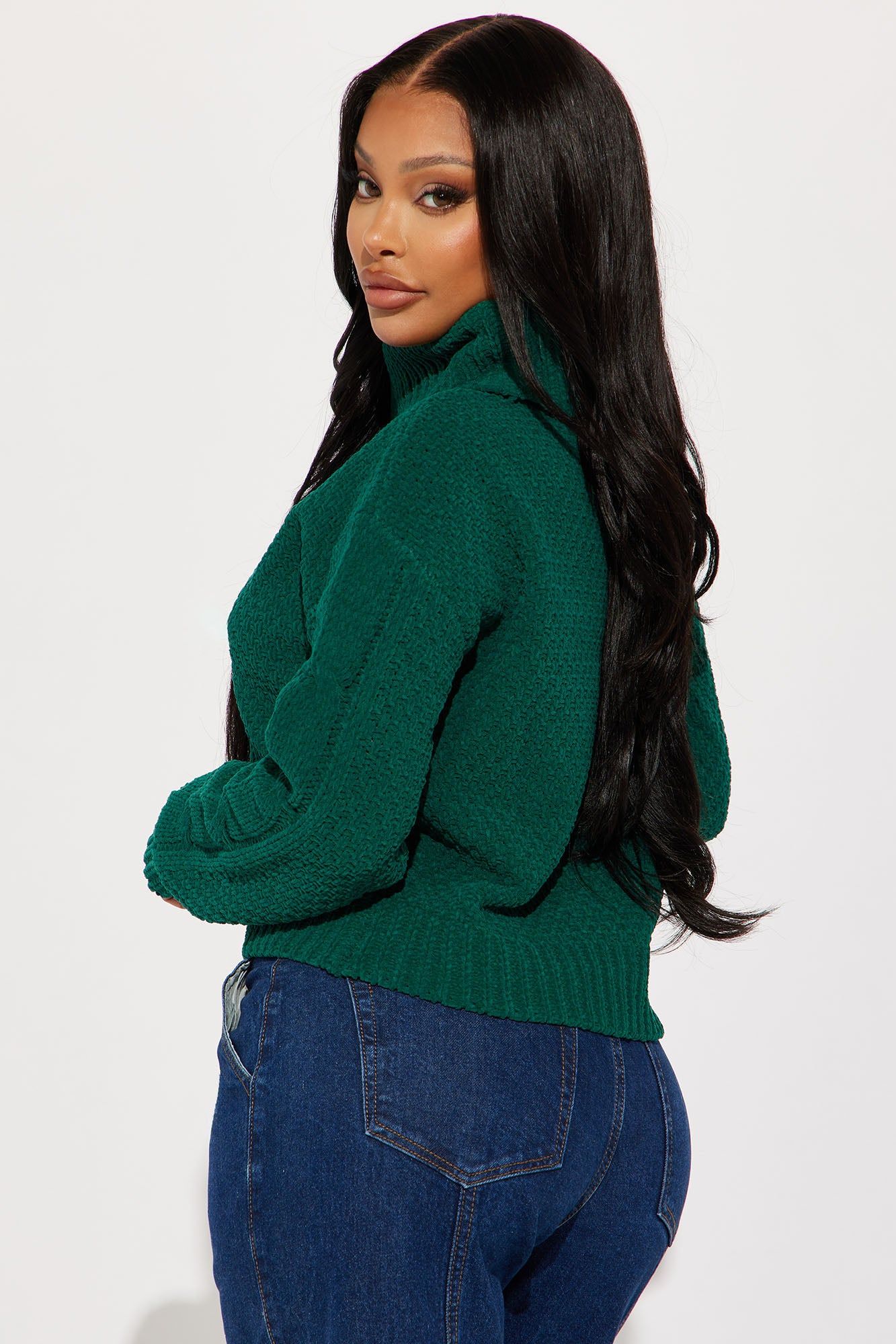 Darlene Turtleneck Sweater - Green sold by Fashion Nova product image thumbnail 3