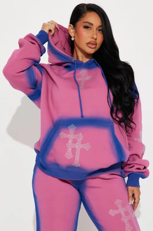 Every Day's A Good Day Washed Hoodie - Purple/combo sold by Fashion Nova