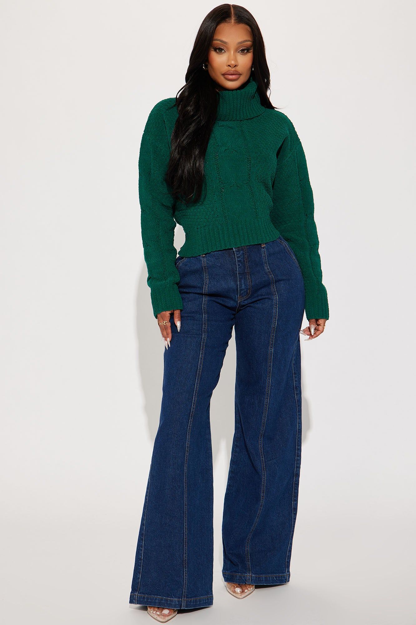 Darlene Turtleneck Sweater - Green sold by Fashion Nova product image thumbnail 2