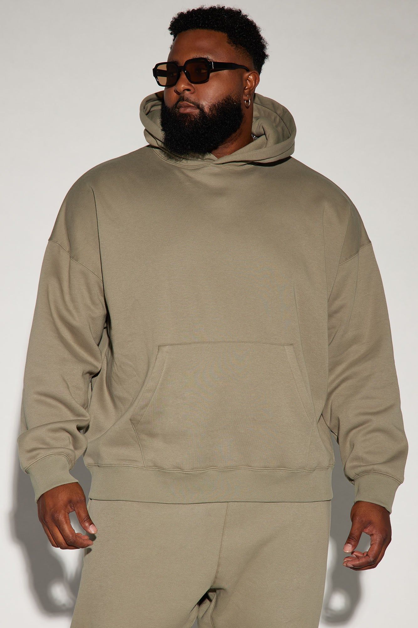 Tyson Oversized Heavyweight Hoodie - Olive sold by Fashion Nova
